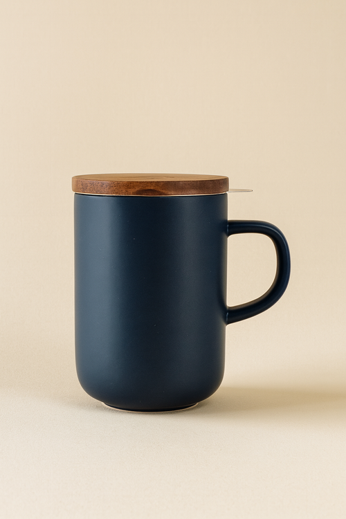Juliet 475ml Stoneware Tea Infuser with Wooden Lid