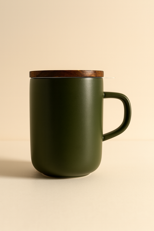 Juliet 475ml Stoneware Tea Infuser with Wooden Lid