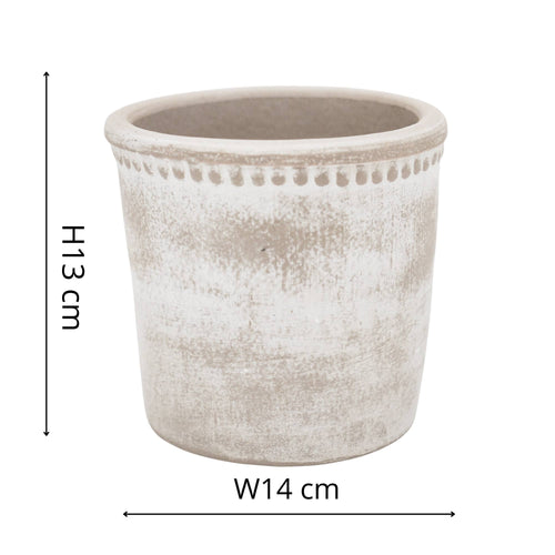 Hazel Beaded-Edge Ceramic Planter
