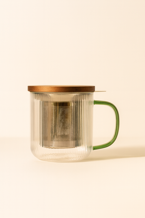 Karl 300ml Borosilicate Glass Infuser Mug