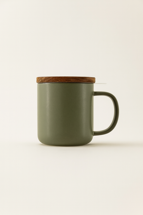 Juliet 300ml Stoneware Tea Infuser with Wooden Lid