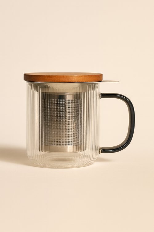Karl 300ml Borosilicate Glass Infuser Mug