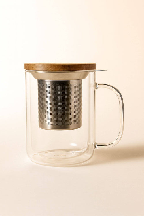 Gustave 350ml Double-Walled Glass Tea Infuser