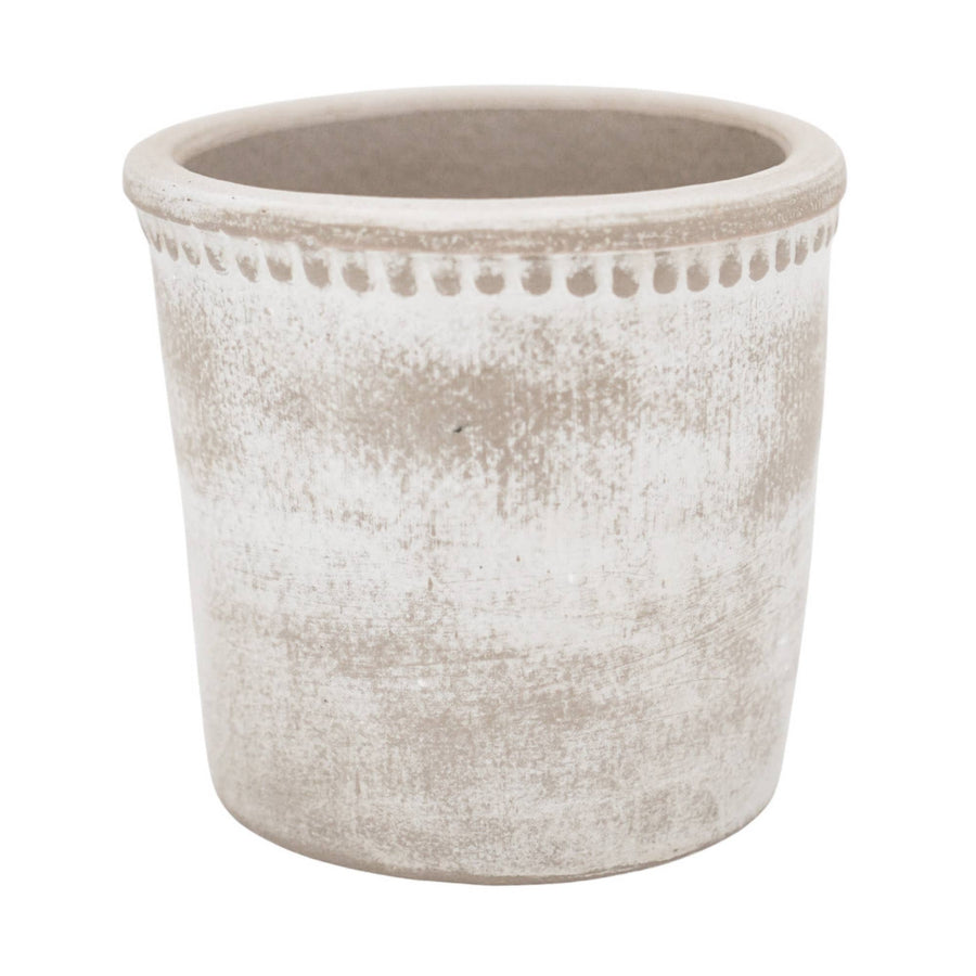 Hazel Beaded-Edge Ceramic Planter