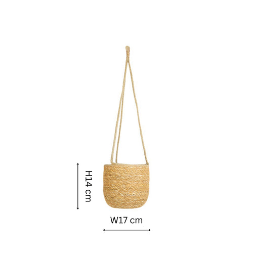 Odda Hanging Seagrass-Lined Planter