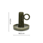 Bowen Ceramic Dinner Candle Holder with Handle