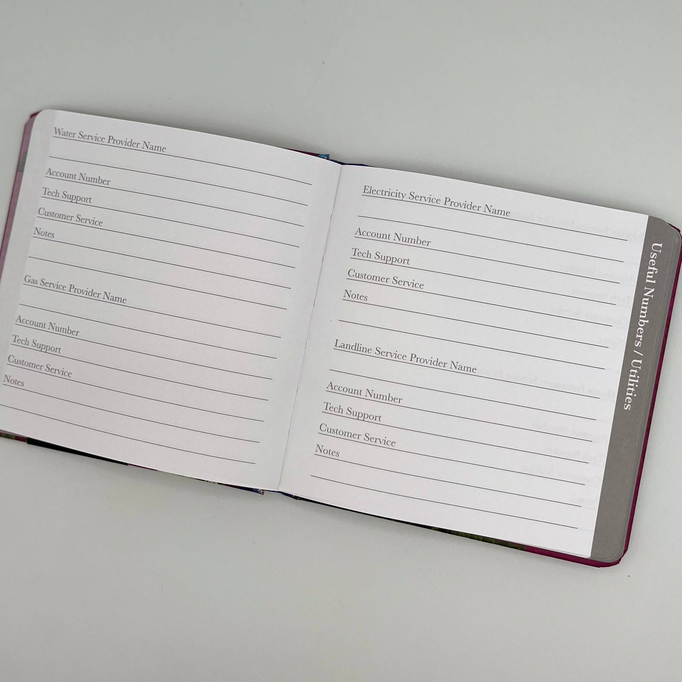 Password Book — Floral