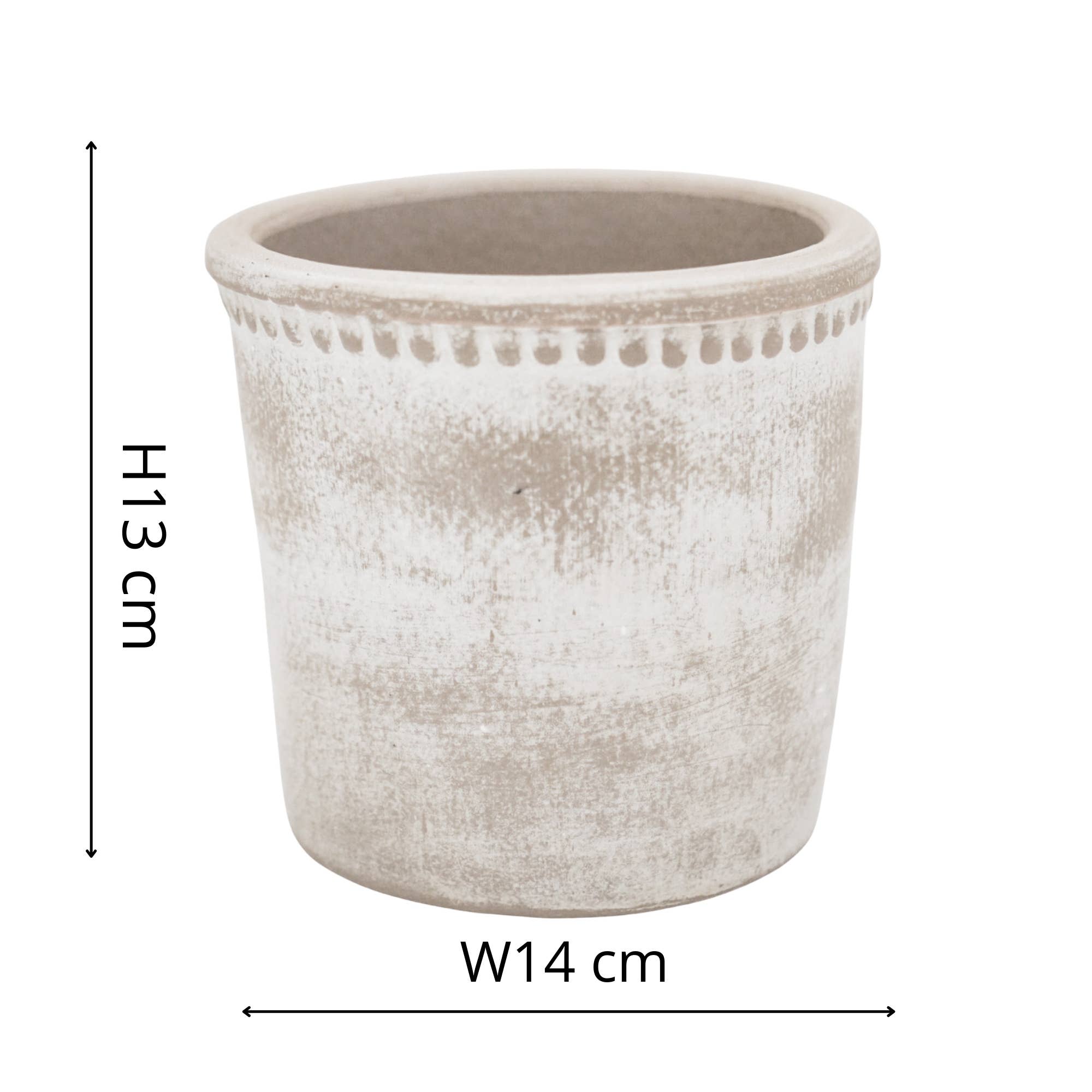 Hazel Beaded-Edge Ceramic Planter