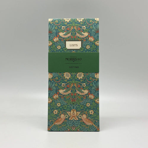 William Morris Magnetic List Pad — Strawberry Thief