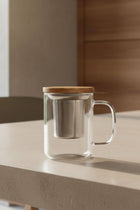 Gustave 450ml glass tea infuser detail