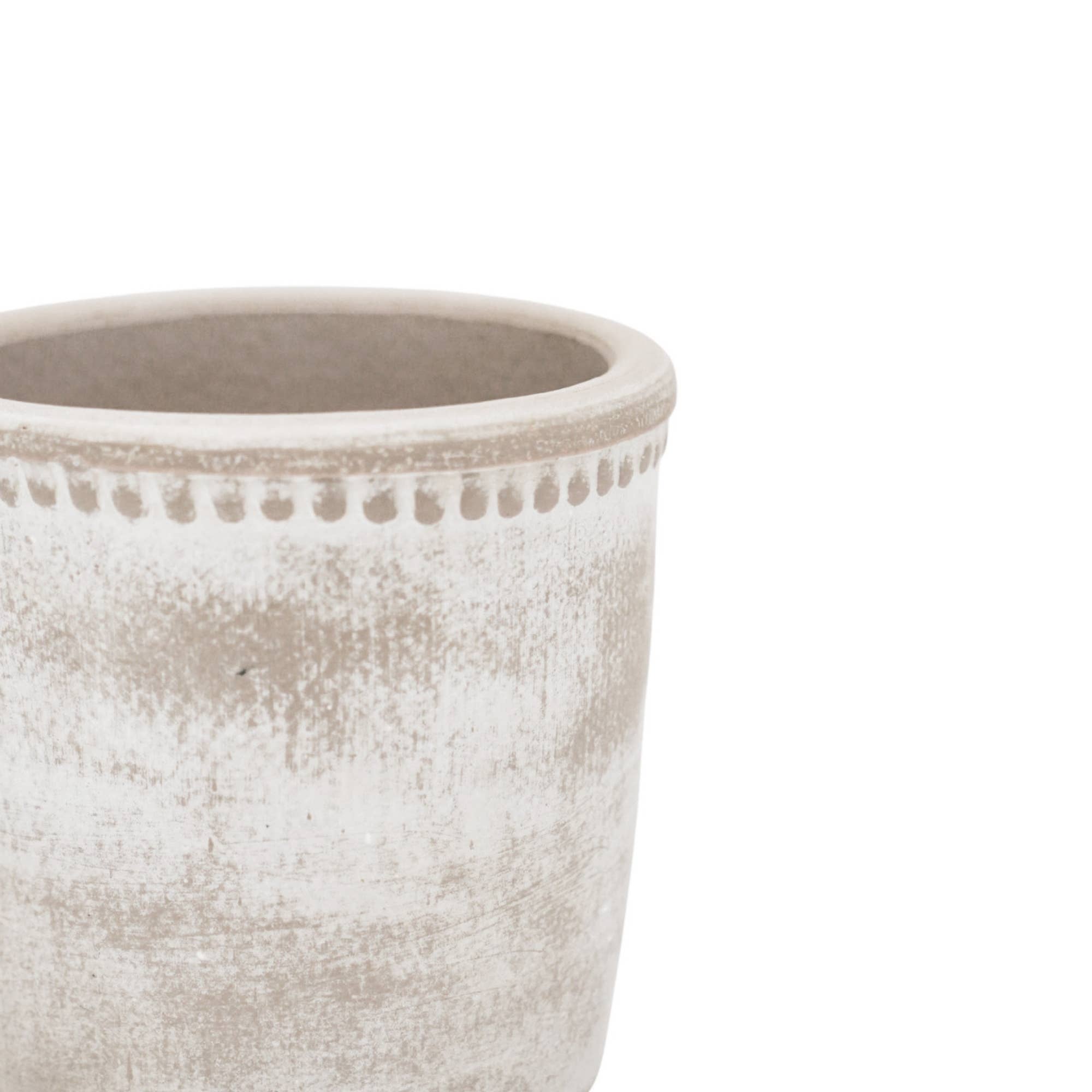 Hazel Beaded-Edge Ceramic Planter