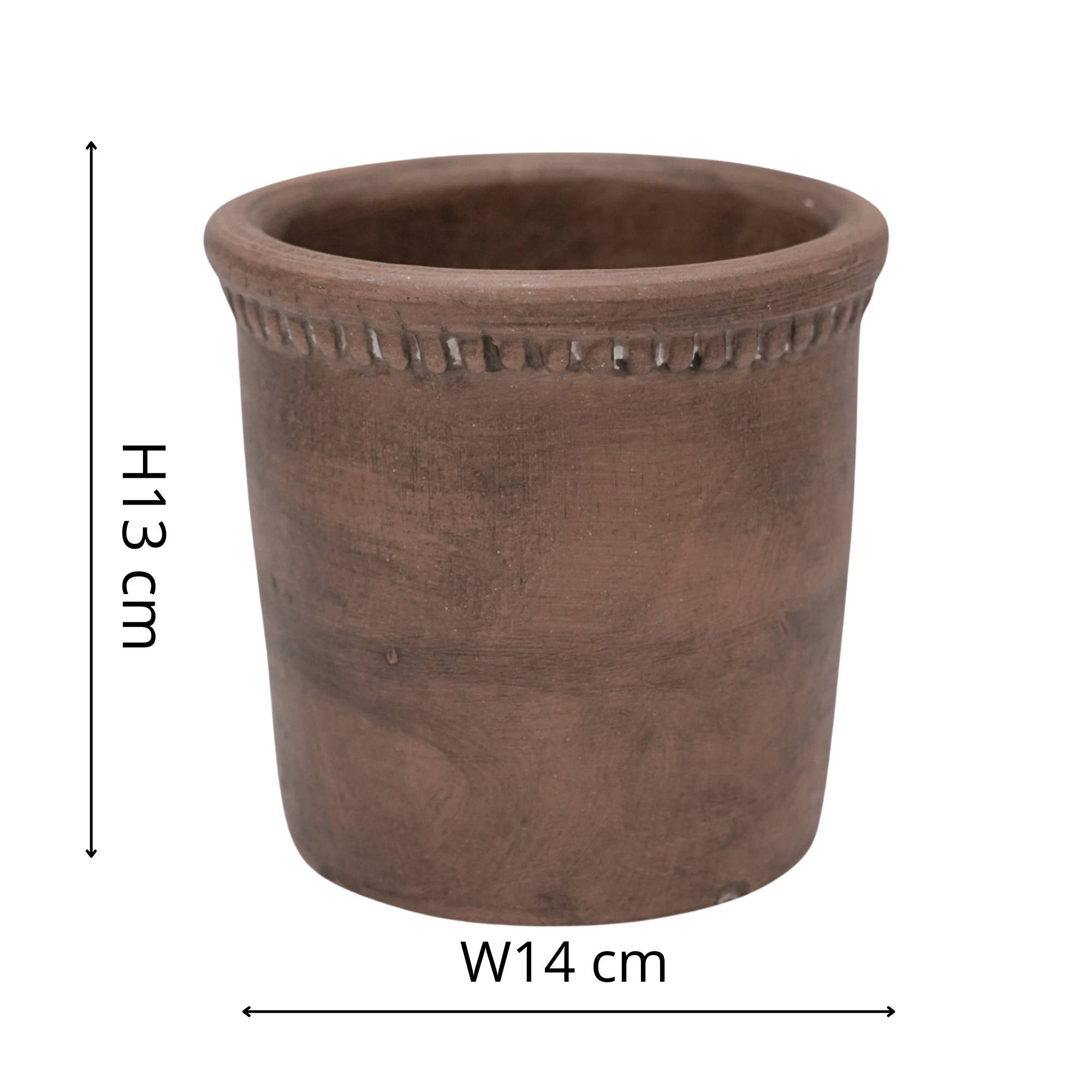 Hazel Beaded-Edge Ceramic Planter