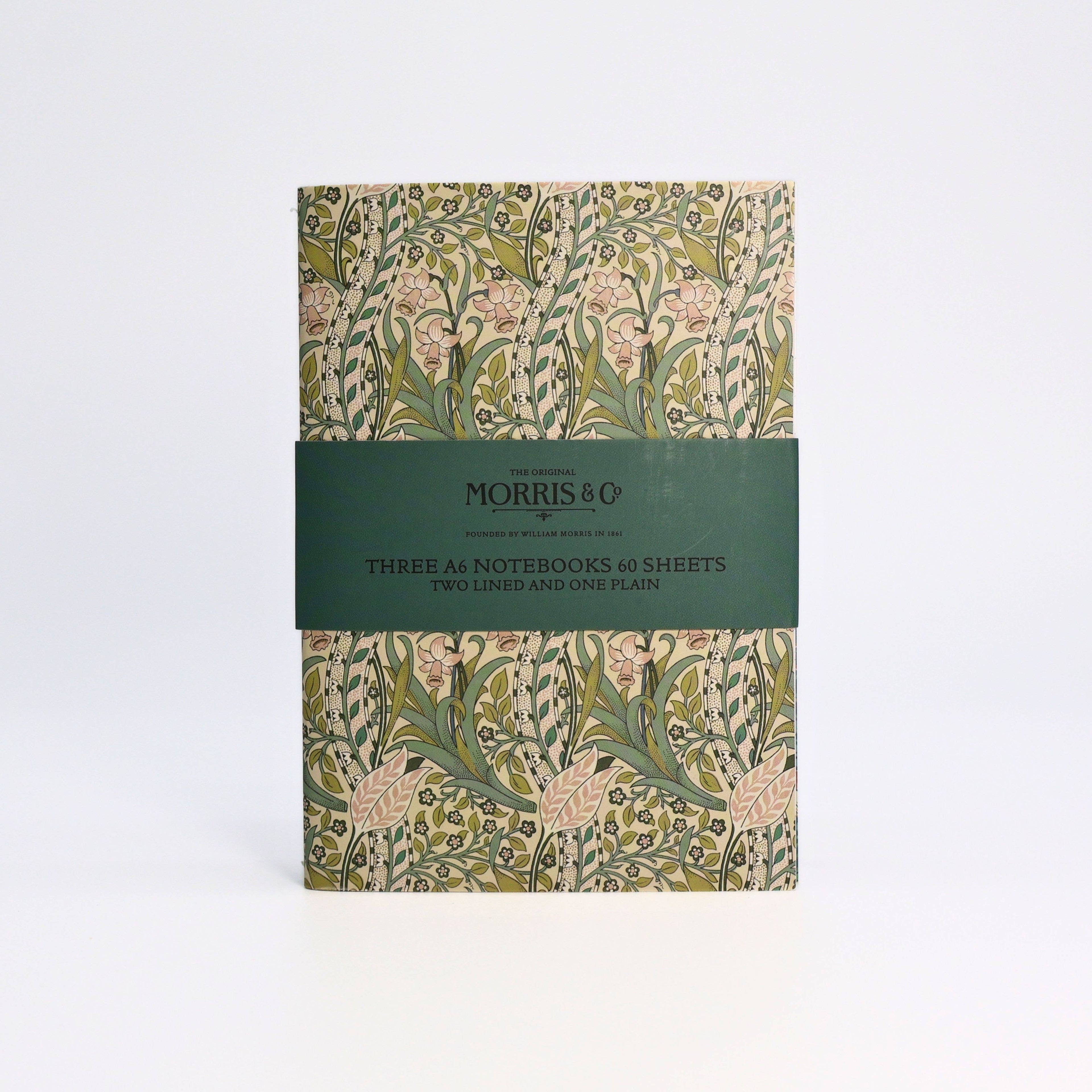William Morris A6 Notebooks — Strawberry Thief (Set of 3)