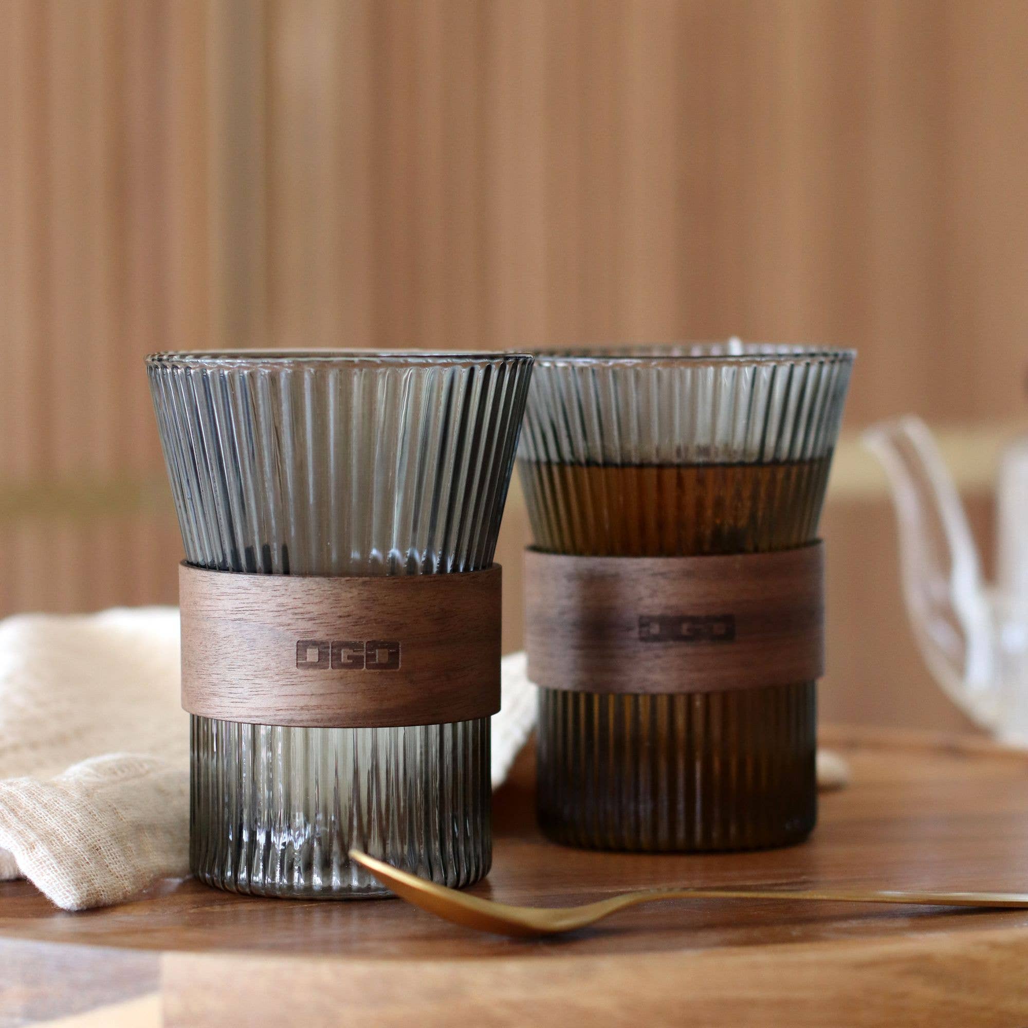 Karl Set of 2 Glass Cups - Graphite