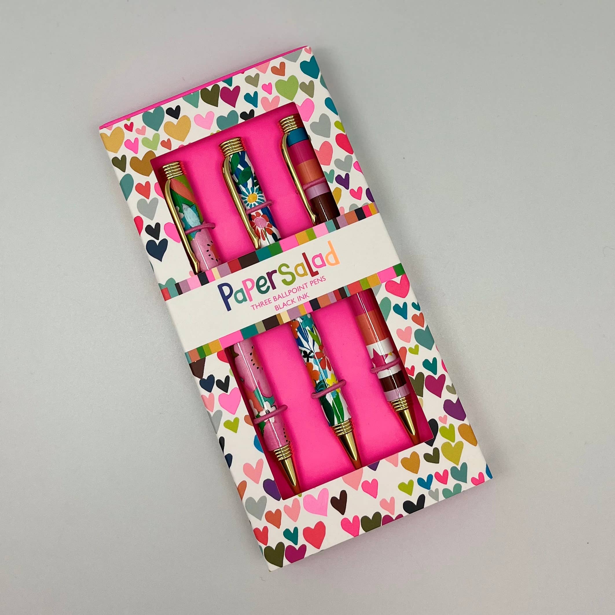 Paper Salad Gift Set — 3 Ballpoint Pens (Stripes)