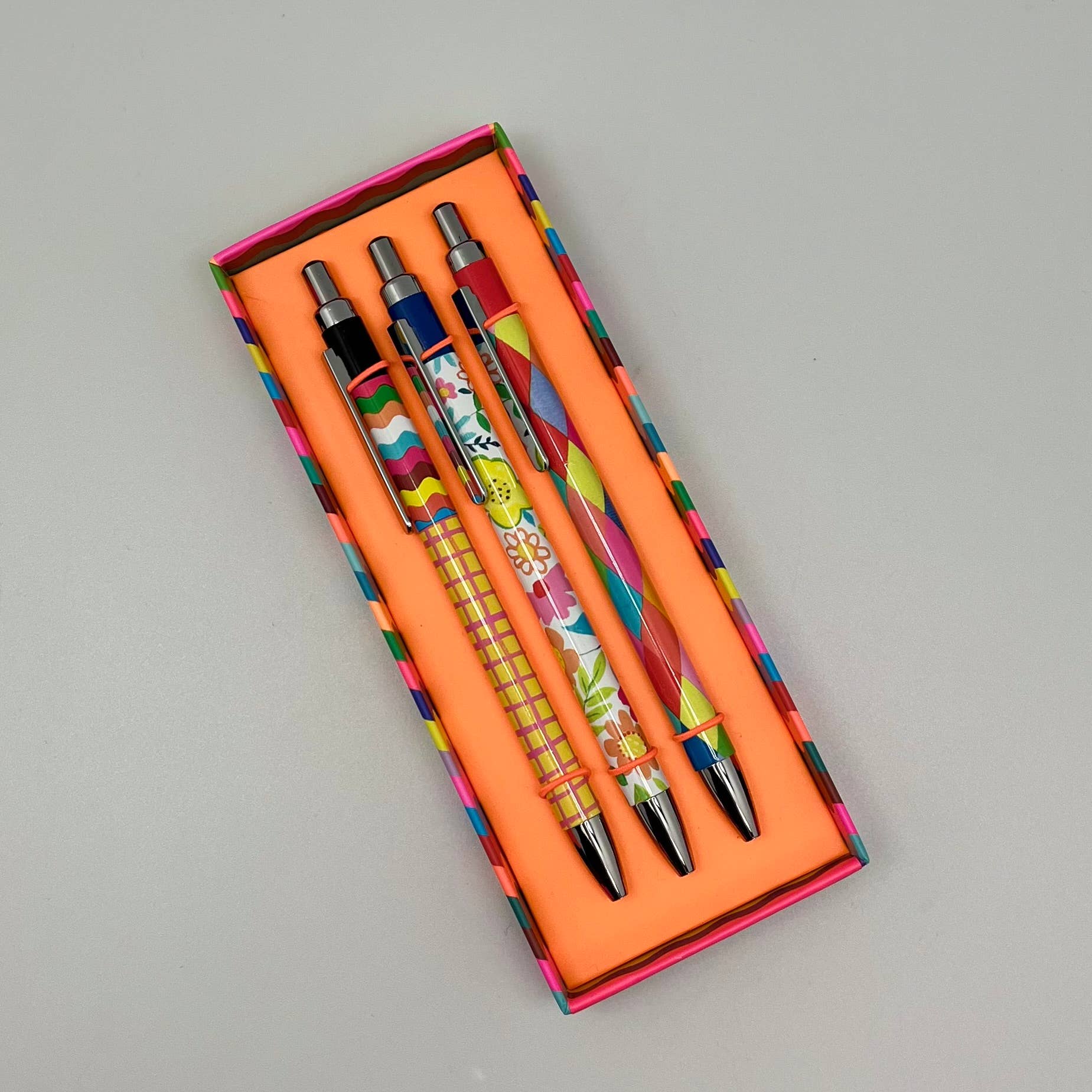 Paper Salad Gift Box — 3 Gel Pens