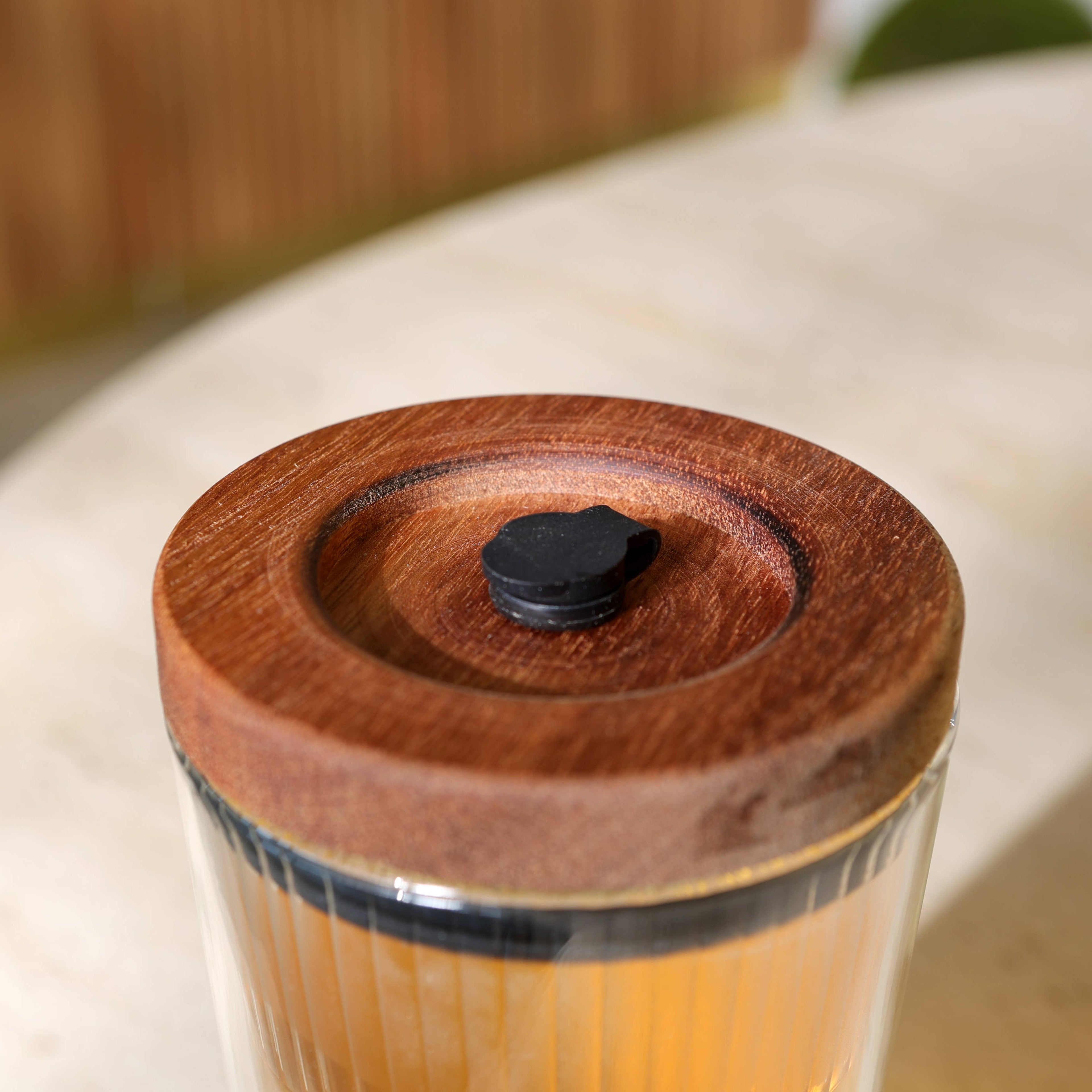 Fusion straw cup in use